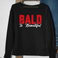 Mens Bald Beautiful Funny Graphic Sweatshirt Gifts for Old Women
