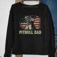 Mens Best Pitbull Dad Ever American Flag 4Th Of July V2 Sweatshirt Gifts for Old Women