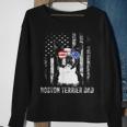 Mens Boston Terrier Dad American Flag 4Th Of July Dog Fathers Day Sweatshirt Gifts for Old Women