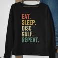 Mens Eat Sleep Disc Golf Repeat Funny Frisbee Sport Vintage Retro Sweatshirt Gifts for Old Women