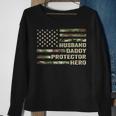 Mens Husband Daddy Protector Hero Fathers Day Flag Gift Sweatshirt Gifts for Old Women