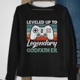 Mens Leveled Up To Legendary Godfather - Uncle Godfather Sweatshirt Gifts for Old Women