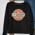 Mens Number 1 Grandpa 1 Grandfather Fathers Day Gift Sweatshirt Gifts for Old Women