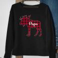 Mens Red Plaid Papa Moose Xmas Red Buffalo Family Pajama Sweatshirt Gifts for Old Women