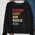 Mens Vintage Husband Daddy Iron Worker Hero Fathers Day Gift Sweatshirt Gifts for Old Women