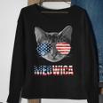 Meowica Funny Cat Patriotic Usa Shirt American Flag 544 Trending Shirt Sweatshirt Gifts for Old Women