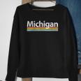 Michigan - Mi Vintage Worn Design - Retro Stripes Classic Sweatshirt Gifts for Old Women