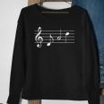 Music Dad Text In Treble Clef Musical Notes Sweatshirt Gifts for Old Women