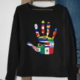 National Hispanic Heritage Month Hand Flags Sweatshirt Gifts for Old Women