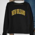 New Orleans Louisiana Varsity Style Amber Text Sweatshirt Gifts for Old Women