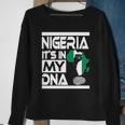 Nigeria Is In My Dna Nigerian Flag Africa Map Raised Fist Sweatshirt Gifts for Old Women