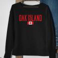 Oak Island Canada Flag Vintage Red Text Sweatshirt Gifts for Old Women