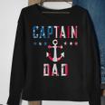 Patriotic Captain Dad American Flag Boat Owner 4Th Of July V2 Sweatshirt Gifts for Old Women