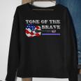 Patriotic Guitar - Tone Of The Brave Sweatshirt Gifts for Old Women