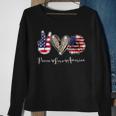 Peace Love America 4Th July Patriotic Sunflower V2 Sweatshirt Gifts for Old Women