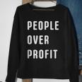 People Over Profit Anti Capitalism Protest Raglan Baseball Tee Sweatshirt Gifts for Old Women