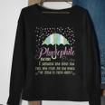 Pluviophile Definition Rainy Days And Rain Lover Sweatshirt Gifts for Old Women