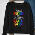 Proud Mom Of A Smartass Gay Son Funny Lgbt Ally Mothers Day Sweatshirt Gifts for Old Women