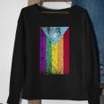 Puerto Rico Gay Pride Rainbow Flag Sweatshirt Gifts for Old Women