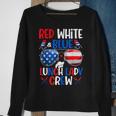 Red White Blue Lunch Lady Crew Sunglasses 4Th Of July Gifts Sweatshirt Gifts for Old Women