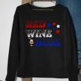 Red Wine Blue 4Th Of July Wine Red White Blue Wine Glasses V3 Sweatshirt Gifts for Old Women