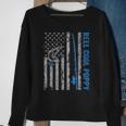 Reel Cool Poppy Fathers Day American Flag Fishing Sweatshirt Gifts for Old Women