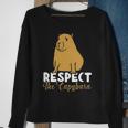 Respect The Capybara Funny Capybara Owners Animal Lover Sweatshirt Gifts for Old Women
