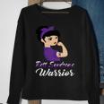 Rett Syndrome Warrior Purple Women Purple Ribbon Rett Syndrome Rett Syndrome Awareness Sweatshirt Gifts for Old Women