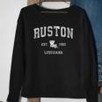 Ruston Louisiana La Vintage Athletic Sports Design Sweatshirt Gifts for Old Women