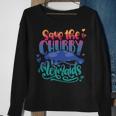 Save The Chubby Mermaids Funny Mermaid Sweatshirt Gifts for Old Women