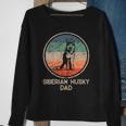 Siberian Husky Dog Vintage Siberian Husky Dad Sweatshirt Gifts for Old Women