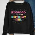 Stepdad Of The Birthday Girl Funny Donut Birthday Sweatshirt Gifts for Old Women