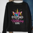 Stepdad Of The Birthday Girl Mother Gift Unicorn Birthday Sweatshirt Gifts for Old Women