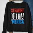 Straight Outta Merica 4Th Of July Sweatshirt Gifts for Old Women
