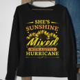 Sunshine Mixed With Hurricane Sunflower Motif With Saying Sweatshirt Gifts for Old Women