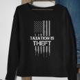 Taxation Is Theft American Flag 4Th Of July Gift Sweatshirt Gifts for Old Women