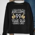 This Is What An Awesome 99 Years Old Looks Like 99Th Birthday Zip Sweatshirt Gifts for Old Women