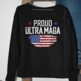 Ultra Maga American Flag Disstressed Proud Ultra Maga Sweatshirt Gifts for Old Women