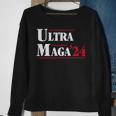 Ultra Maga Retro Style Red And White Text Sweatshirt Gifts for Old Women