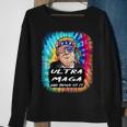 Ultra Maga Trump America Fun Tie Dye Sweatshirt Gifts for Old Women