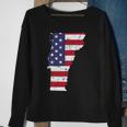 Vermont Map State American Flag 4Th Of July Pride Tee Sweatshirt Gifts for Old Women