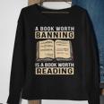 Vintage Censorship Book Reading Nerd I Read Banned Books Sweatshirt Gifts for Old Women
