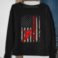 Vintage Lacrosse Dad American Flag Lacrosse 4Th Of July Zip Sweatshirt Gifts for Old Women