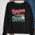 Vintage Redwood National Park Distressed 80S Mountains Sweatshirt Gifts for Old Women