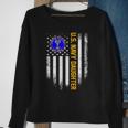 Vintage Usa Flag Proud Us Navy Daughter Veteran Military Sweatshirt Gifts for Old Women