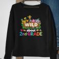 Wild About 2Nd Second Grade Teacher Student Back To School Sweatshirt Gifts for Old Women