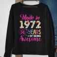 Womens 50 Year Of Being Awesome Made In 1972 Birthday Gifts Vintage Sweatshirt Gifts for Old Women