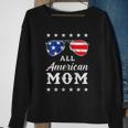 Womens All American Mom Us Flag Sunglasses 4Th Of July Sweatshirt Gifts for Old Women