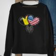 Womens Belgian American Flags Inside Hearts With Roots Sweatshirt Gifts for Old Women