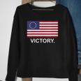 Womens Betsy Ross American Flag Victory Revolutionary War V-Neck Sweatshirt Gifts for Old Women